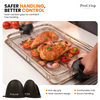 Air Fryer Basket, Stainless Steel Air Fryer Tray for Oven with Mini Silicon Mitts & Parchment Papers