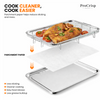 Air Fryer Basket, Stainless Steel Air Fryer Tray for Oven with Mini Silicon Mitts & Parchment Papers