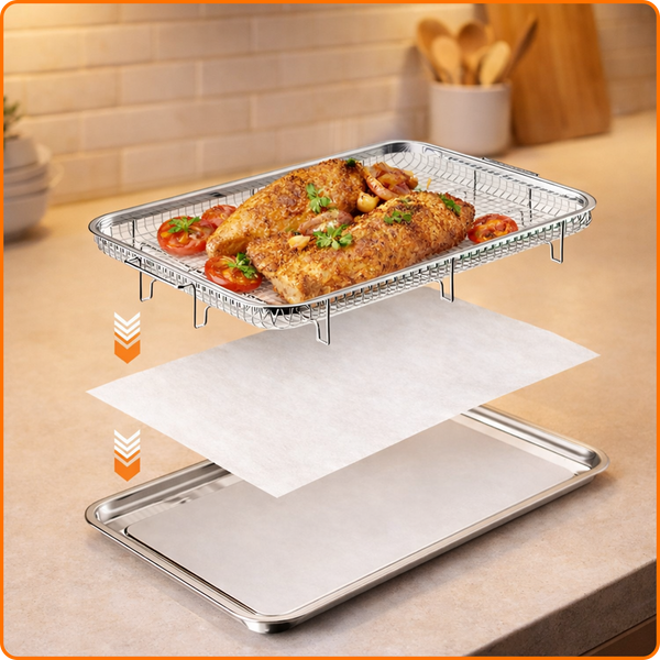 Place food on tray